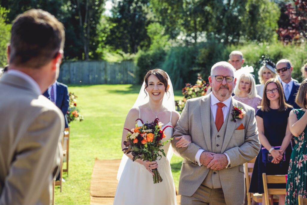Outdoor wedding ceremony
