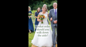 In which order should you walk down the aisle in the UK?