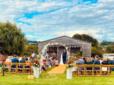 Yesterday was absolutely incredible!! The day went so smoothly (at least from our perspective!), it defeated all expectations and you guys were absolute stars! You made it just so easy for us and we didn’t have to think about a thing yesterday - we just enjoyed!
Thank you also for all your help throughout the whole lead-up to the wedding! I know ours was one of many weddings this summer but your attentiveness to every possible detail and wanting to make the day so “us” made us feel so special, in such great hands, and as though ours was the only wedding all year!! I don’t know how you guys do what you do, but keep doing it because you do the most incredible job!! And as for the venue itself, in our wildest dreams we couldn’t have imagined a more perfect place to get married!! And we genuinely mean that! An outdoor wedding in the most gorgeous setting, the stunningly decorated barn, all of it was amazing!! (And it’s not just us that thought that - so many of our guests commented!)